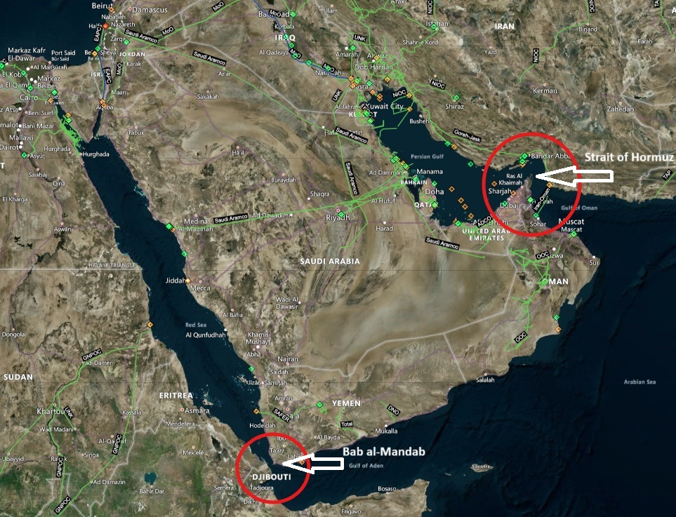 Strait of Hormuz map